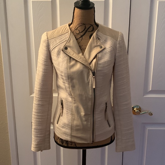 cream fitted jacket